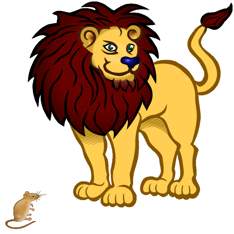 IMAGE OF LION-MOUSE